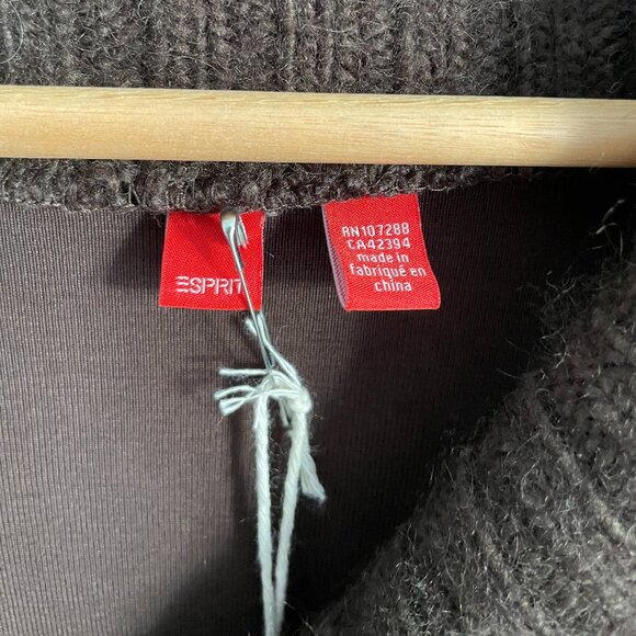 Vintage Esprit Cropped Knit Trim Cardigan - Picture 4 of 8